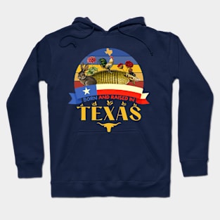 Born and Raised in Texas Armadillo Hoodie